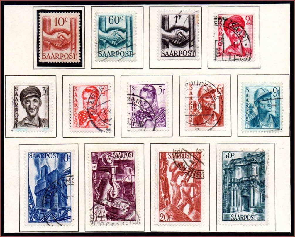 Alemanha Saar Motivos Locais 1948 S Completa Mi 239 A 251