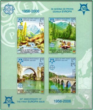Bósnia e Herzegovina - (Administração Sérvia) - Europa - 50º Aniversário da 1ª emissão - 2005 - Bloco sem perfuração