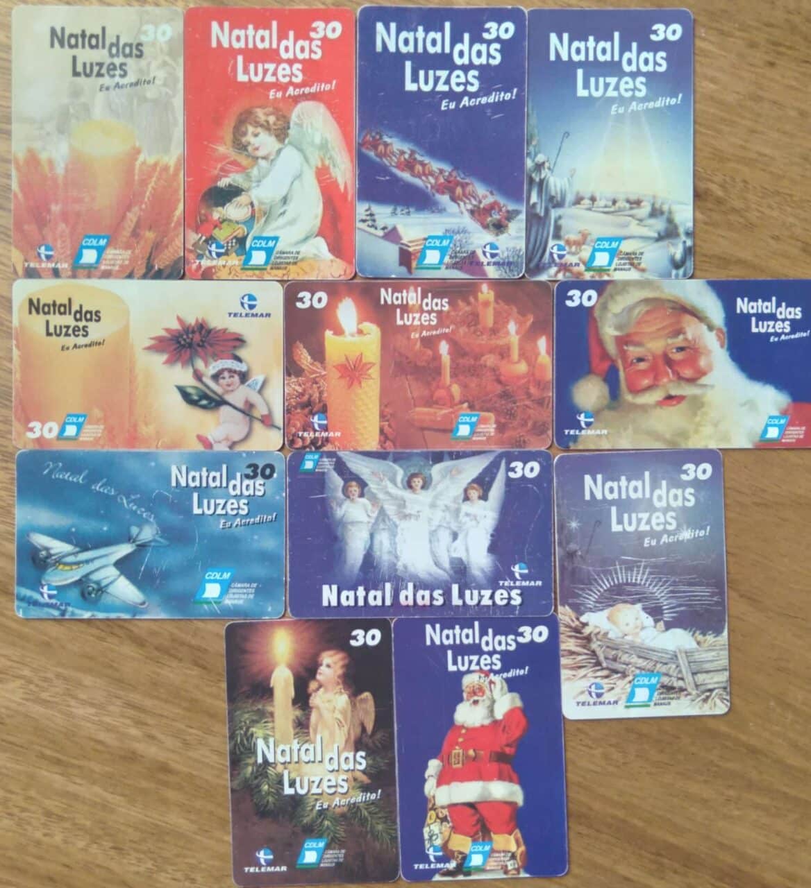 Cartão Brasil Telemar AM Indut 1999 / Natal das Luzes serie completa.