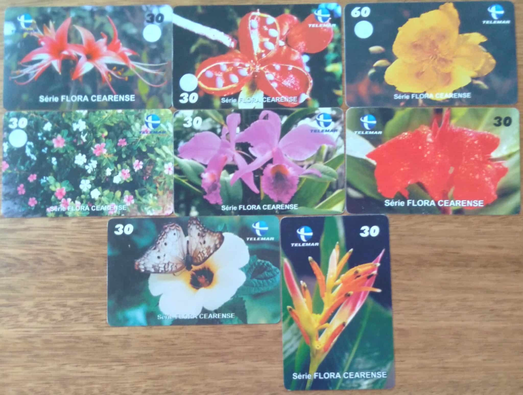 Cartão Brasil Telemar CE Indut 1999 / Flora cearense série completa.