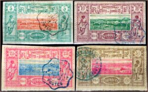 Costa Francesa da Somália - Vistas do Djibuti e Guerreiros Somalis - 1894 e 1902 - S/Incompleta