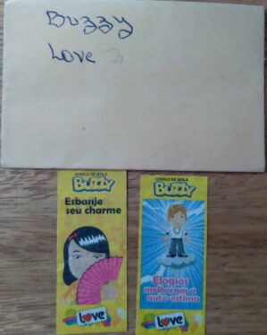 Figurinhas Buzzy Love placa / valor de cada uma.