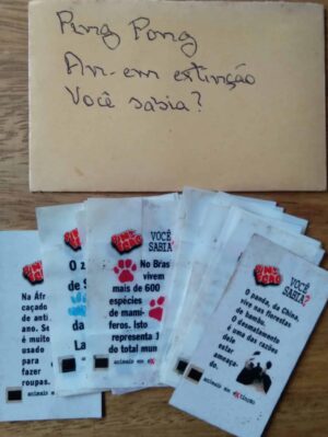 Figurinhas Ping Pong Animais em extinção Você Sabia? / valor de cada uma.