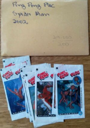 Figurinhas Ping Pong Ploc Spiderman 2002 / valor de cada uma.