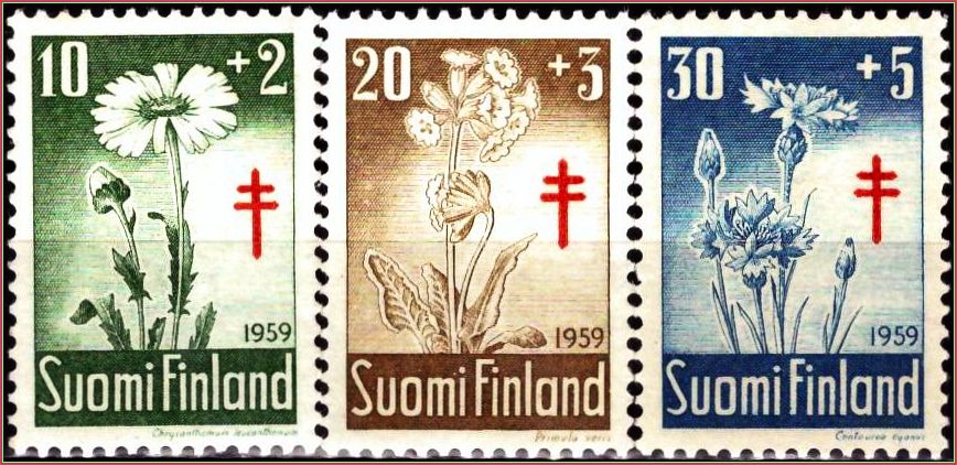 Finlândia - Flores - 1959 - S/Completa