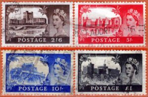 Inglaterra - Castelos - 1955 - S/Completa