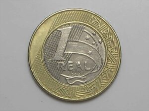 Moeda de 1 Real 1998 em Alpaca da 2A Família do plano Real – Bela peça nesse estado.