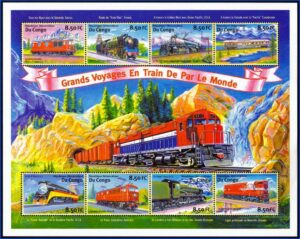 República Democrática do Congo - Trens - 2001 - Bloco 2