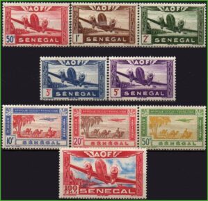 Senegal (França) - Aviões - 1942 - S/Completa - Aéreos