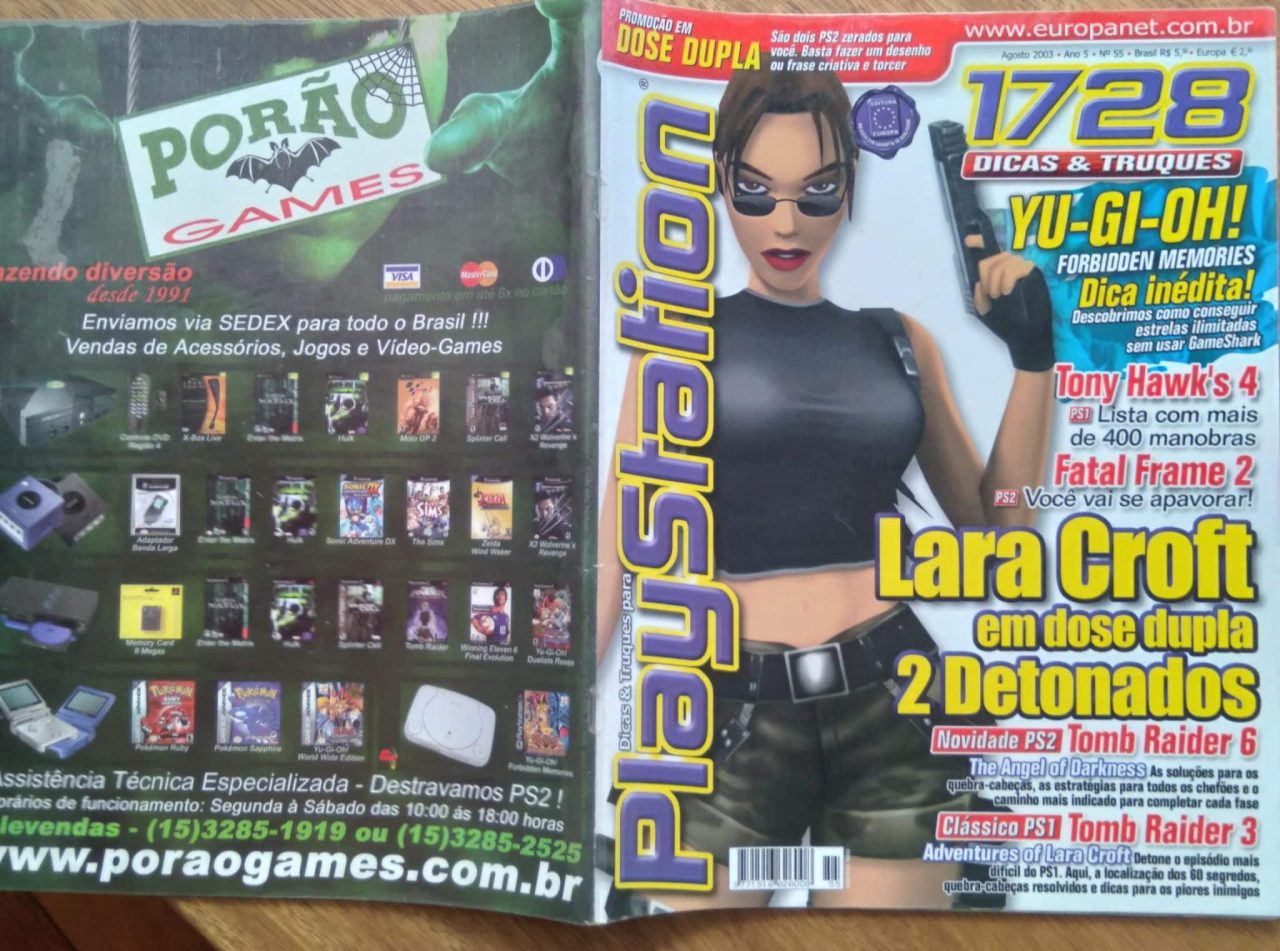 | Casa do Colecionador 27G Revista Playstation Dicas e truques 55 / Lara Croft Tomb Raider 3 e 6 detonados.