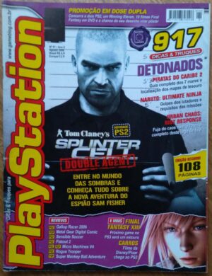 27G Revista Playstation Dicas e truques 91 / Splinter Cell Urban Chaos Naruto.