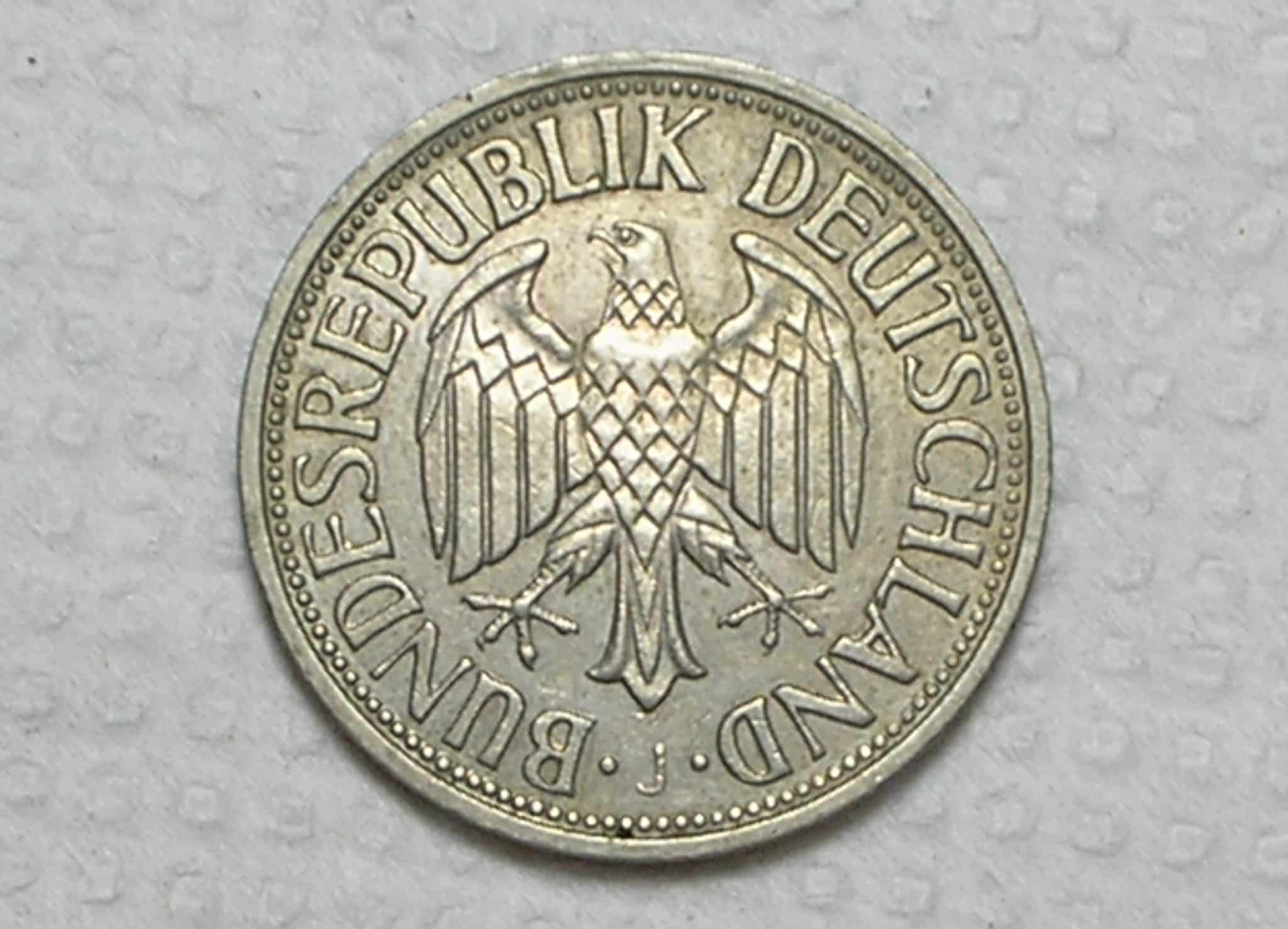 Alemanha 1 Mark 1956 J Hamburg Ni Sob Box32