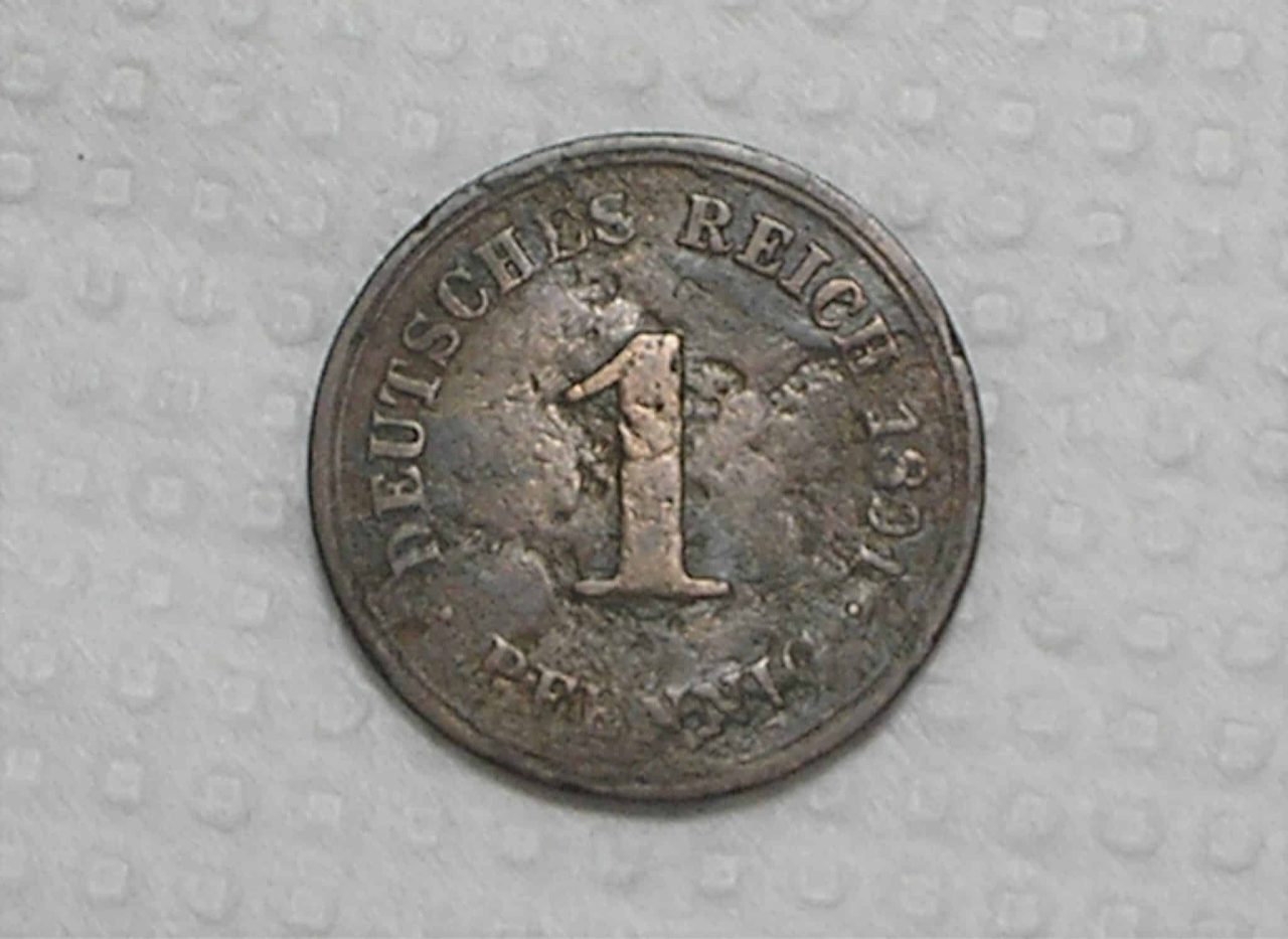 Alemanha 1 Pfennig 1891a Empire Co Box32