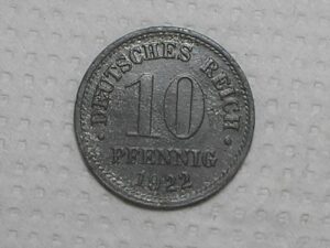 Alemanha 10 Pfennig 1922 Zinco Box391