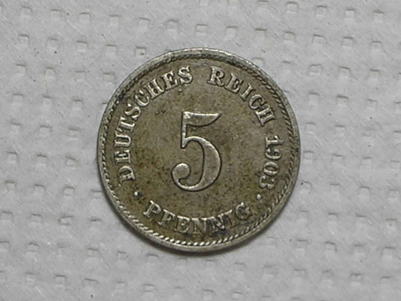 Alemanha 5 Pfennig 1903 E Muldenhutten Co Ni Box39