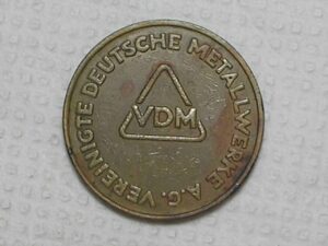 Alemanha Medalha Particular Vdm Vereinigte Deutsche Metallwerke Ac Burg Altena Bz 26mm Box32