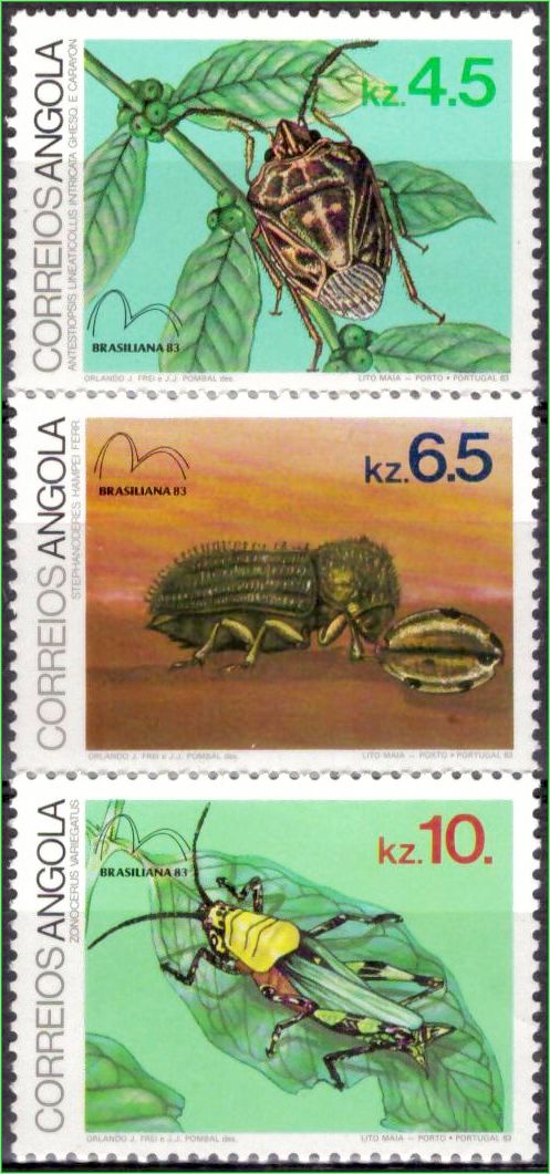 Angola - Insetos - 1983 - S/Completa
