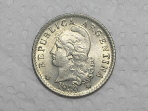 Argentina) 5 Centavos - 1939 / Co/Ni / Flor de Cunho / box32