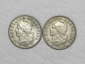 Argentina) 5 Centavos - 1940 / 1942 / Co/Ni / box32