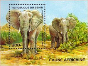 Benin - Elefantes - 1995 - Bloco