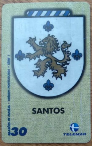 Cartão Brasil Telemar BA Indutivo 2001. Brasões de família. Santos