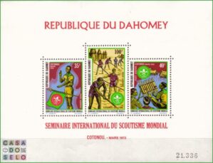 Daomé - Escotismo - 1972 - Bloco aéreo