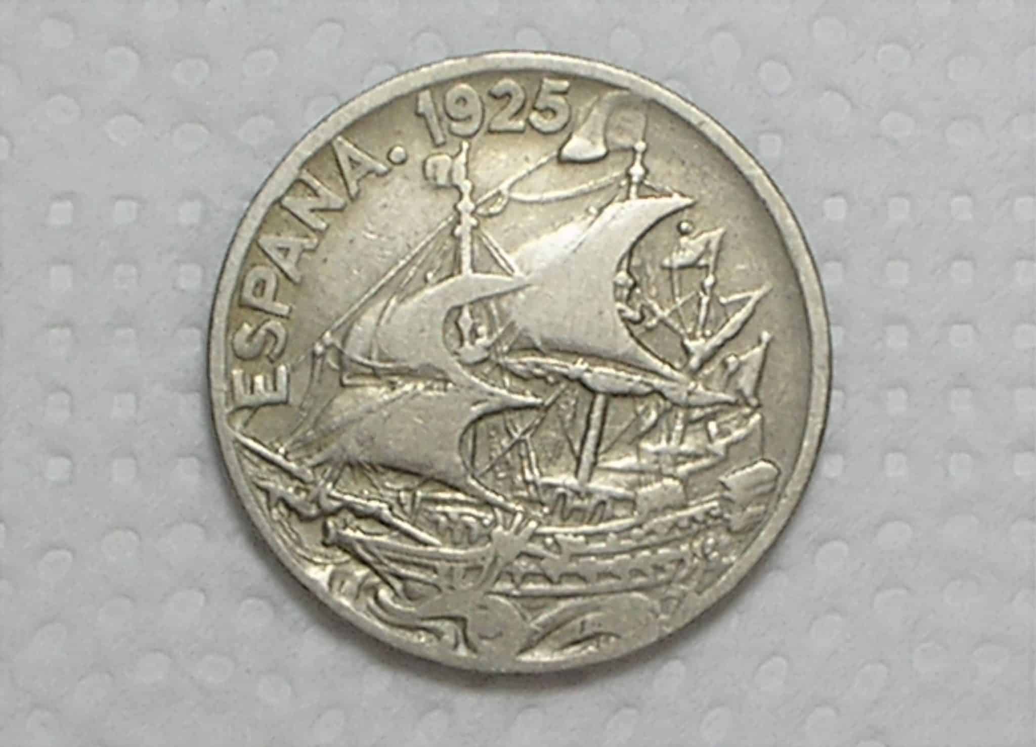 Espanha) 25 Centimos - 1925 pc-s / Co/Ni / box33
