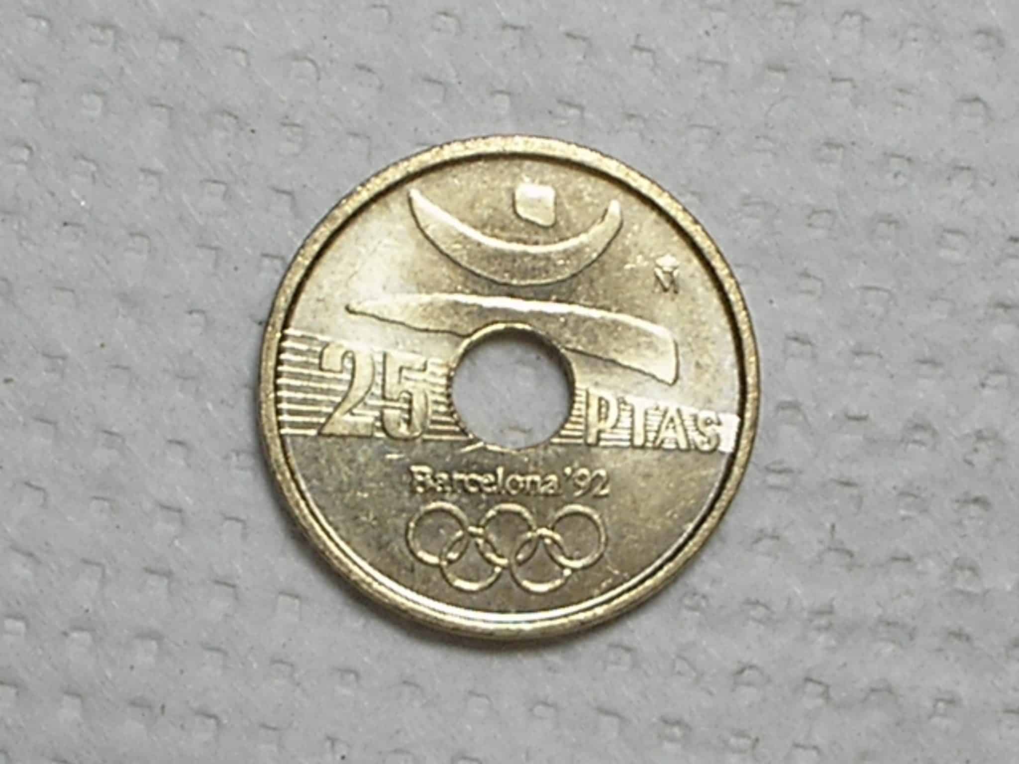Espanha) 25 Pesetas - 1991 / Bz/Al / Fc / box40