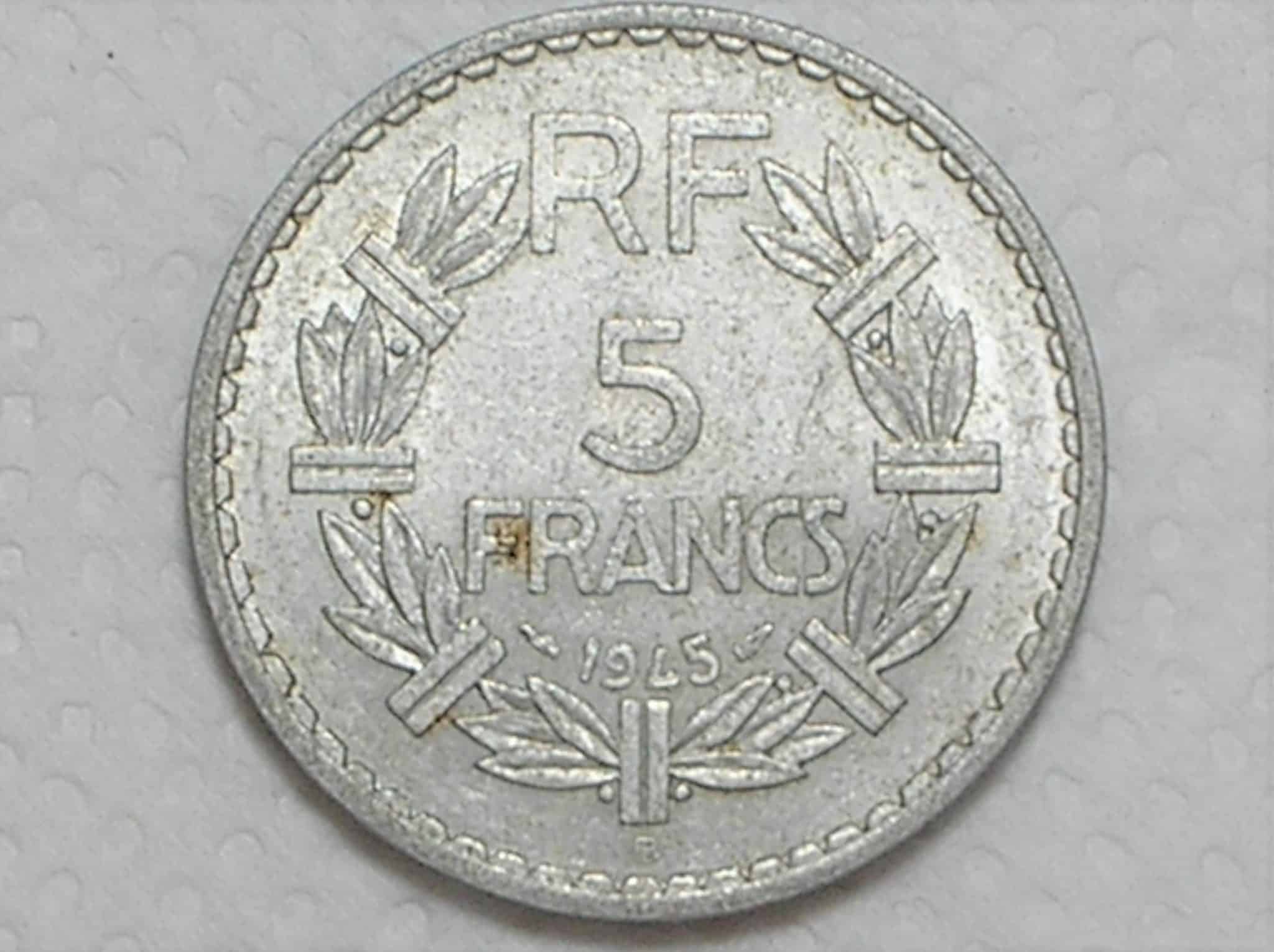 França) 5 Francs - 1945-b / Al / box35