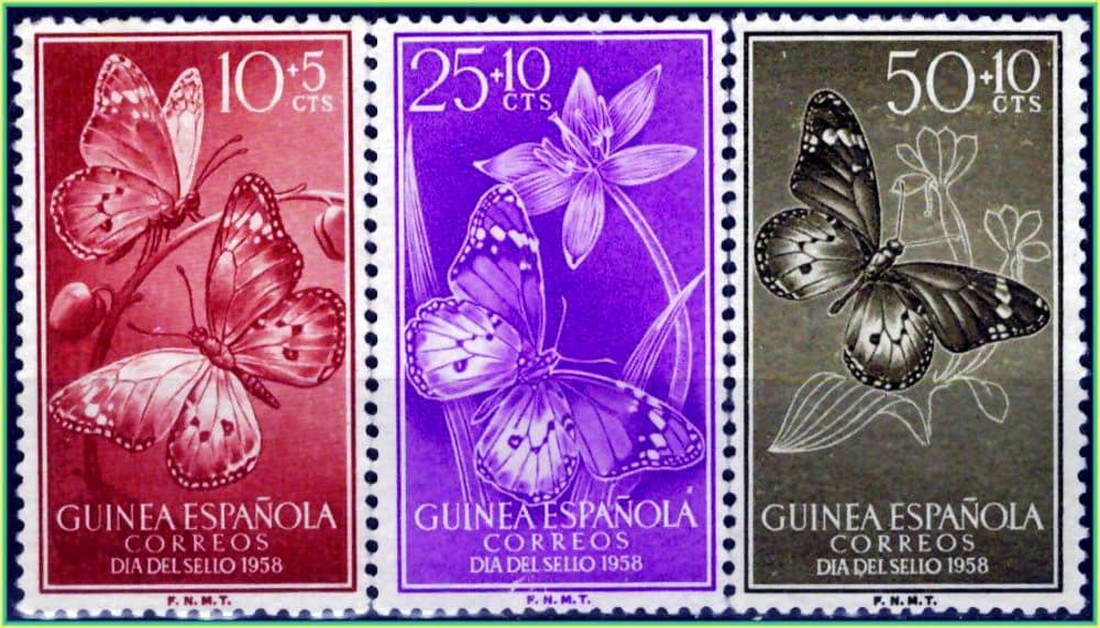 Guiné Espanhola - Borboletas - 1958 - S/Completa
