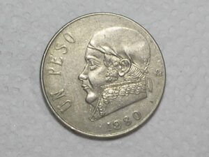 México) 1 Peso - 1980 - closed 8 / Co/Ni / box36