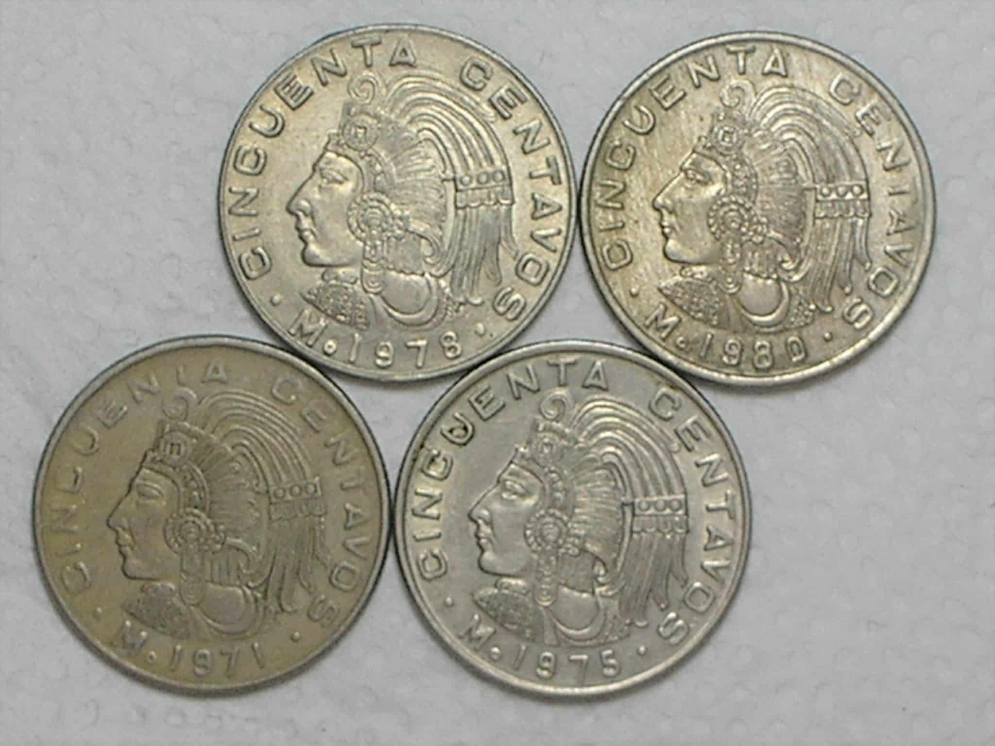 México) 50 Centavos - 1971/1975/1978/1980 / Co/Ni / Mbc/S/Fc / box36