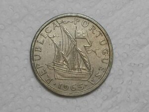 Portugal) 5 Escudos - 1965 / Co/Ni / Flor de cunho / box37