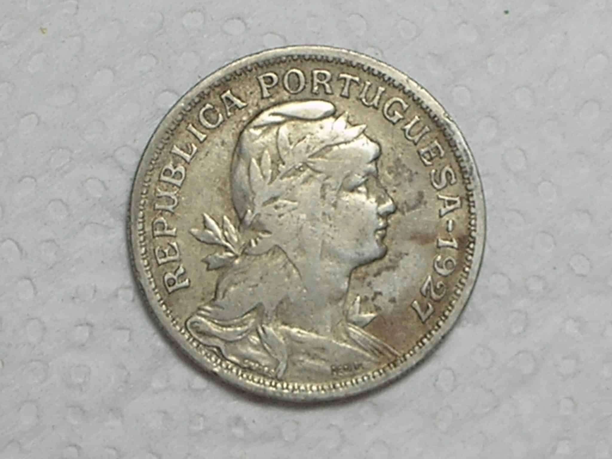 Portugal) 50 Centavos - 1927 / Escassa / Co/Ni / box37