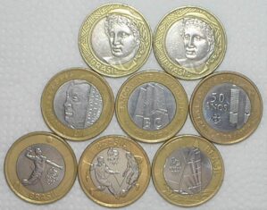 . Série de 1 Real - 1998/1999 - Alpaca = procuradas / 2.002 Juscelino e Banco Central / 2015 50 anos Bc / Volei, Vela e futebol