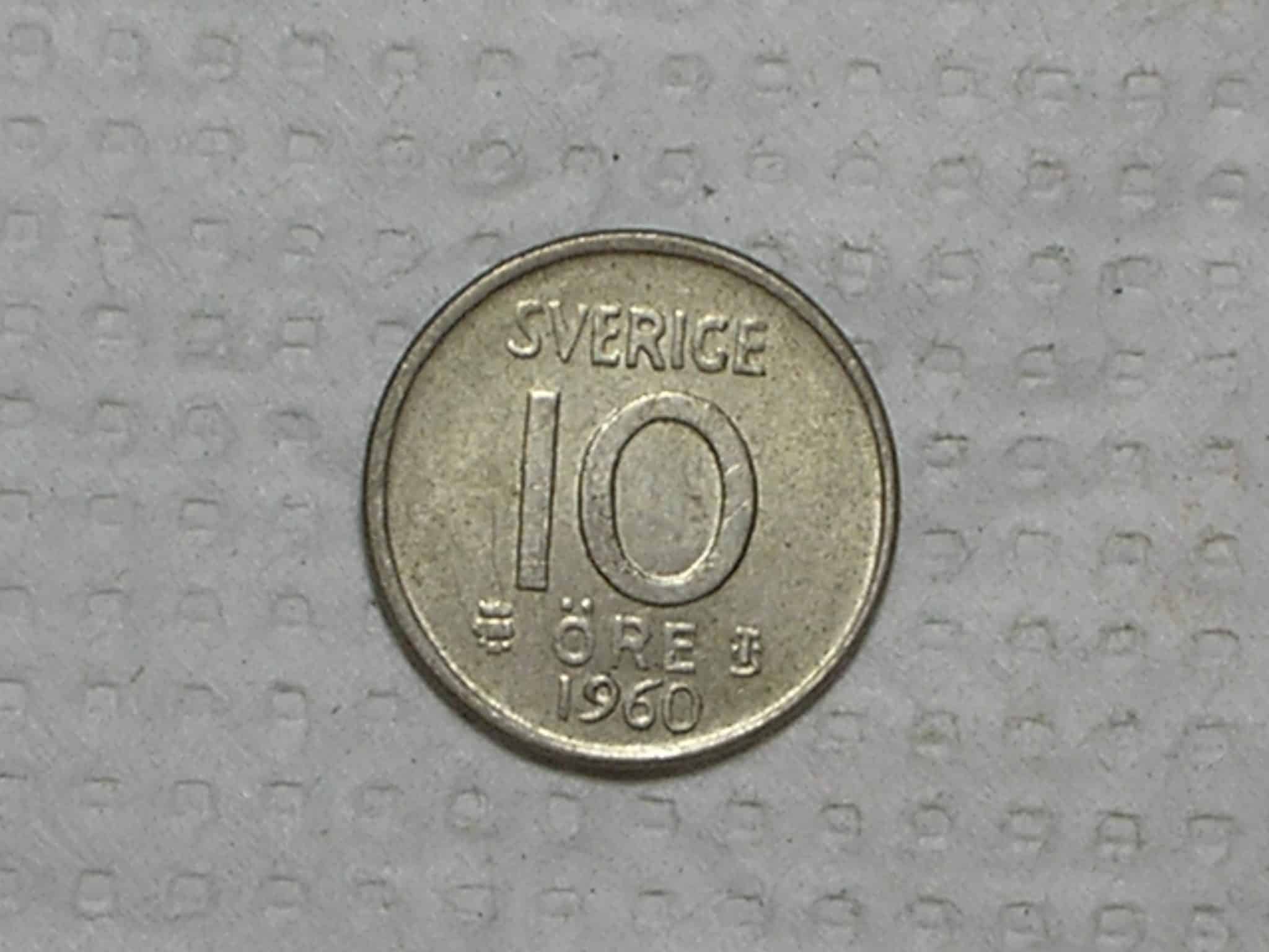 Suécia) 10 Ore - 1960 / Prata / box38