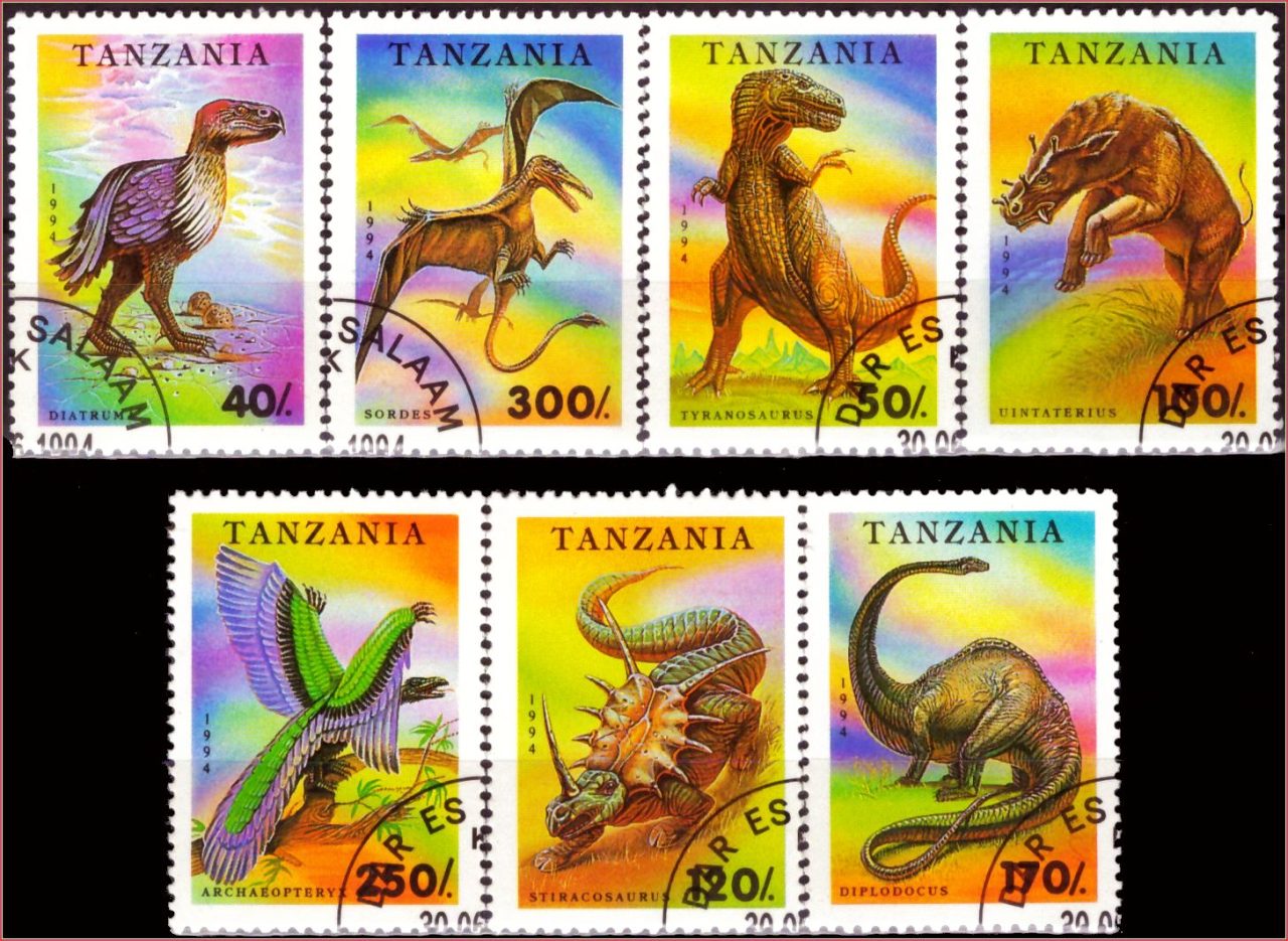 Tanzânia - Dinossauros - 1994 - S/Completa