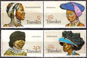 Transkei (África do Sul) - Cocares femininos Xhosa - 1981 - S/Completa