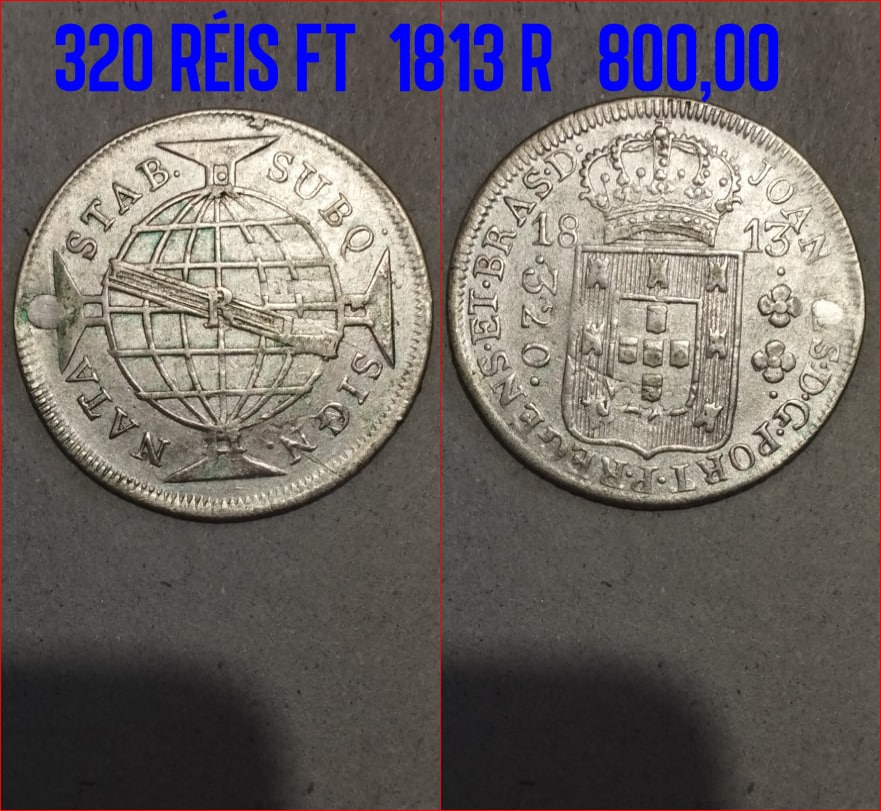 320 réis prata 1813 R FT