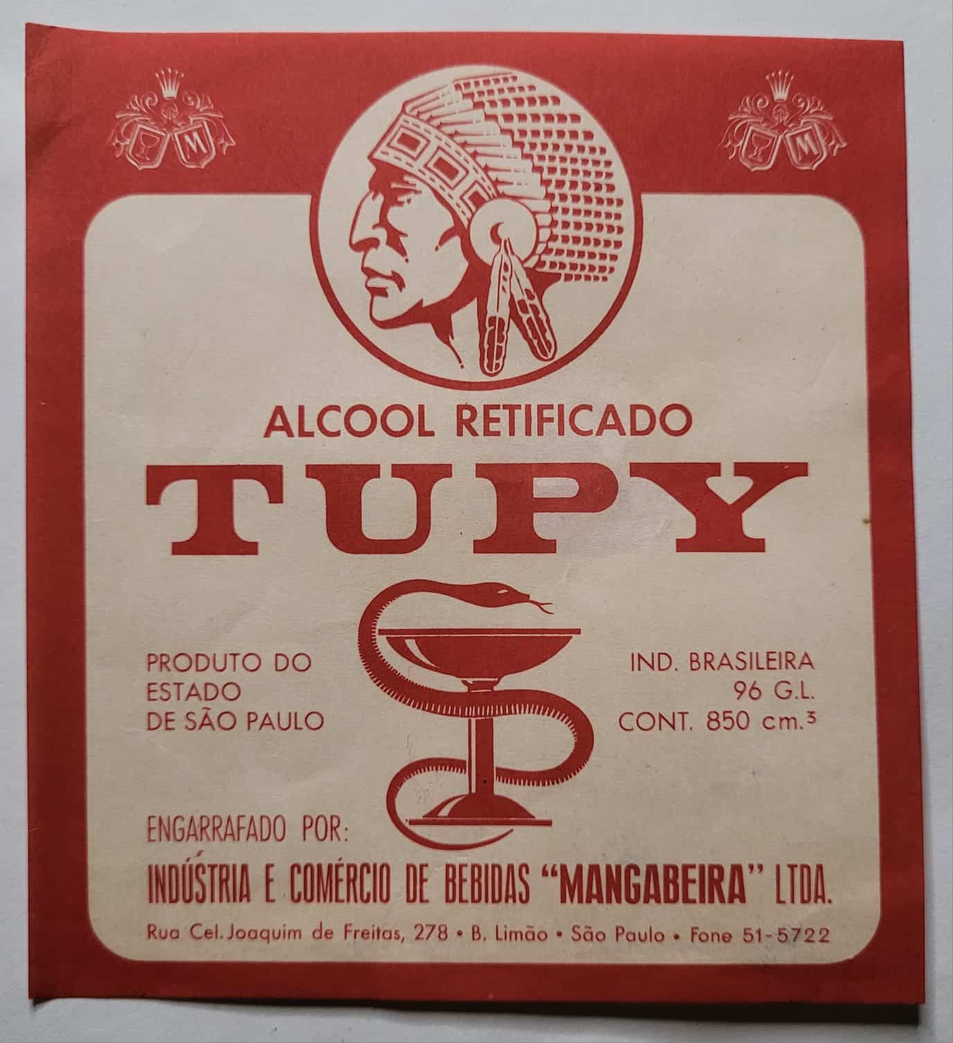 Propaganda Antiga Alcool Tupy 1 Casa do Colecionador