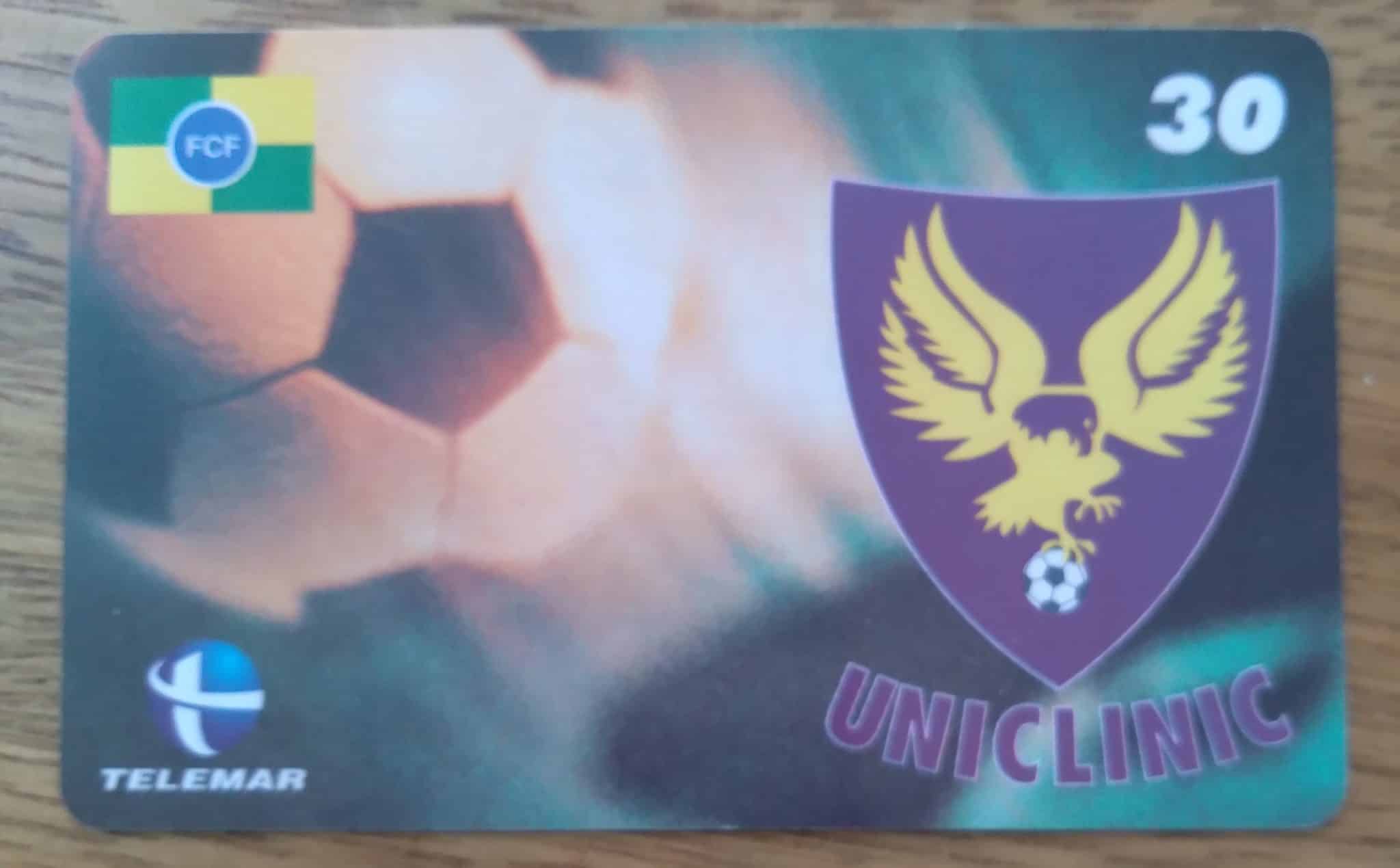 Cartão Brasil Telemar 19 Indutivo 2000. Campeonato Cearense Uniclinic.