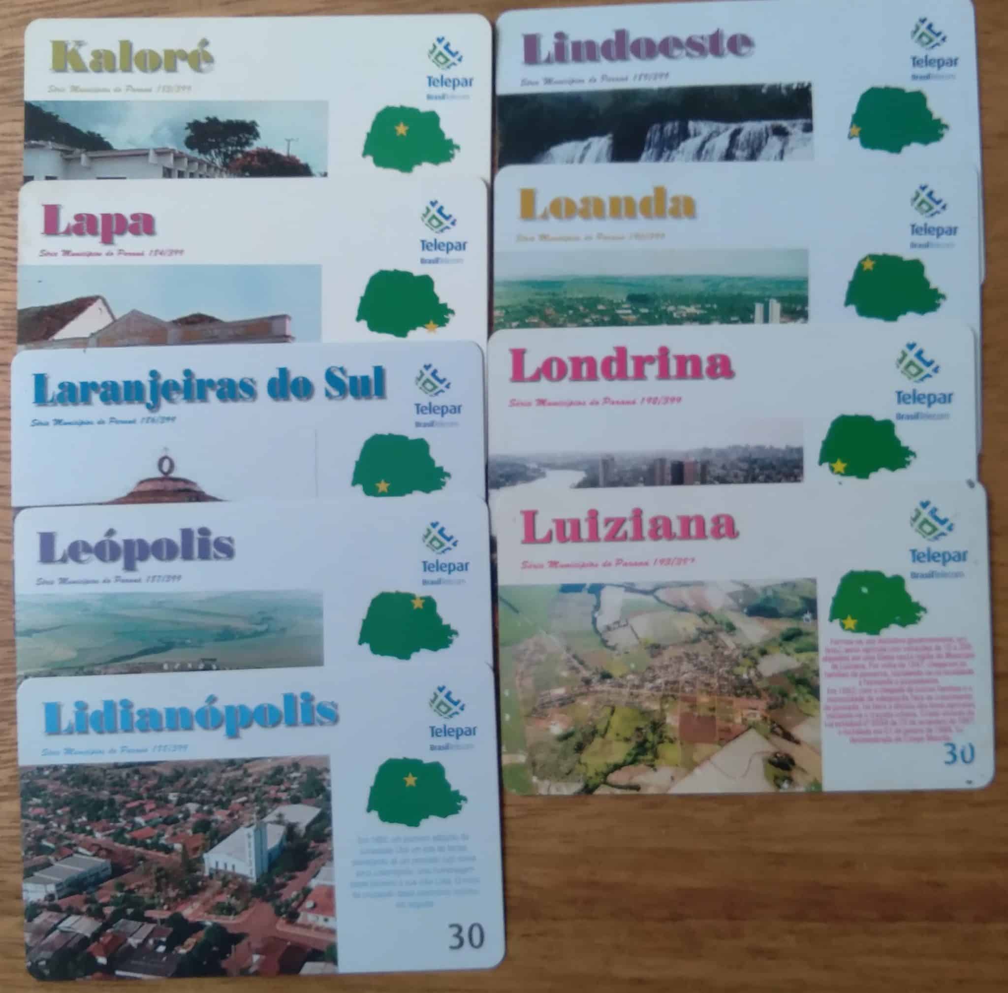 Cartão Brasil Telepar BRT 2001. KA/LU valor de cada ct.