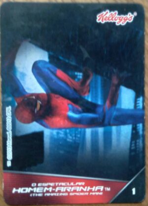 Cartão Coleção Kelloggs 1. Homem Aranha.