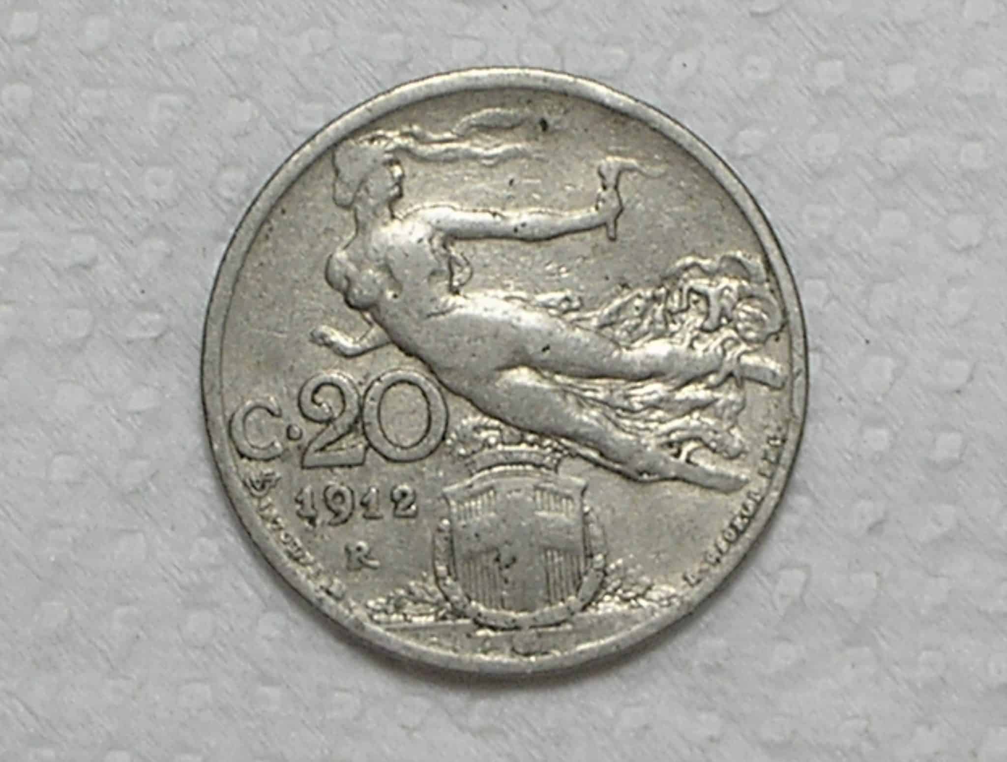 Italia) 20 Centesimi - 1912-r / Ni / box41
