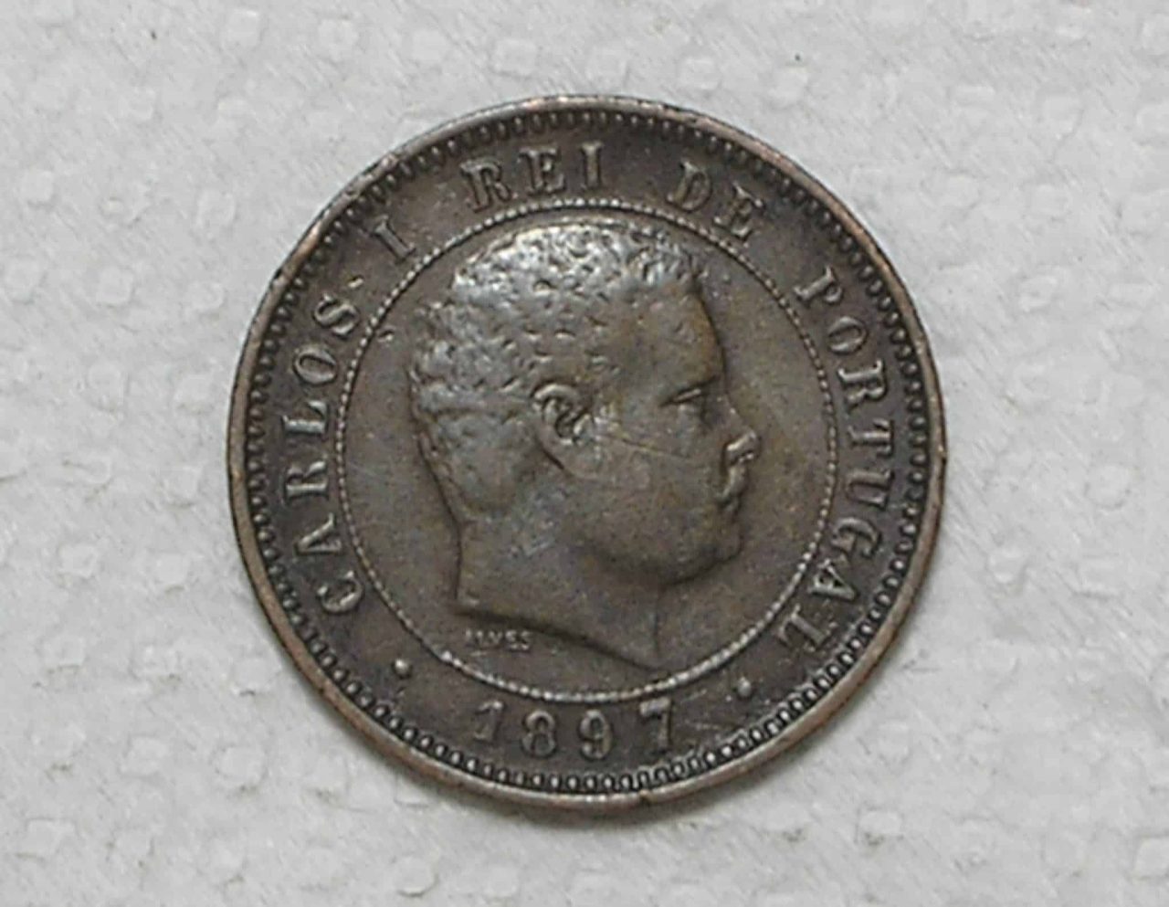 Portugal) 5 Réis - 1897 / Carlos I / Bronze / box42