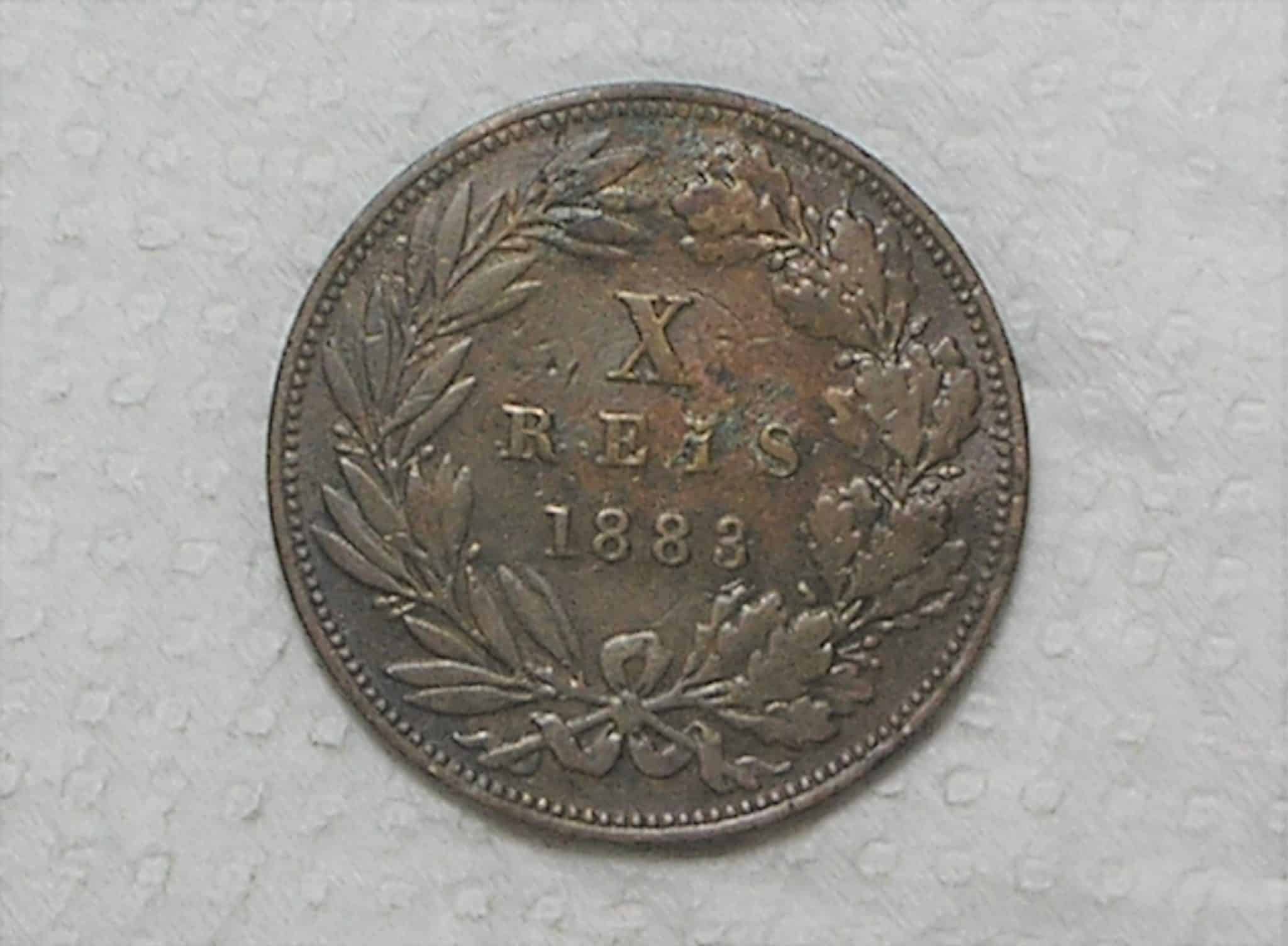 Portugal) X Réis - 1883 / D.Luiz I / Bronze / box42