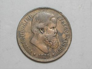 40 Réis - 1879 // Império de Petrus 2º / Bronze - bonita