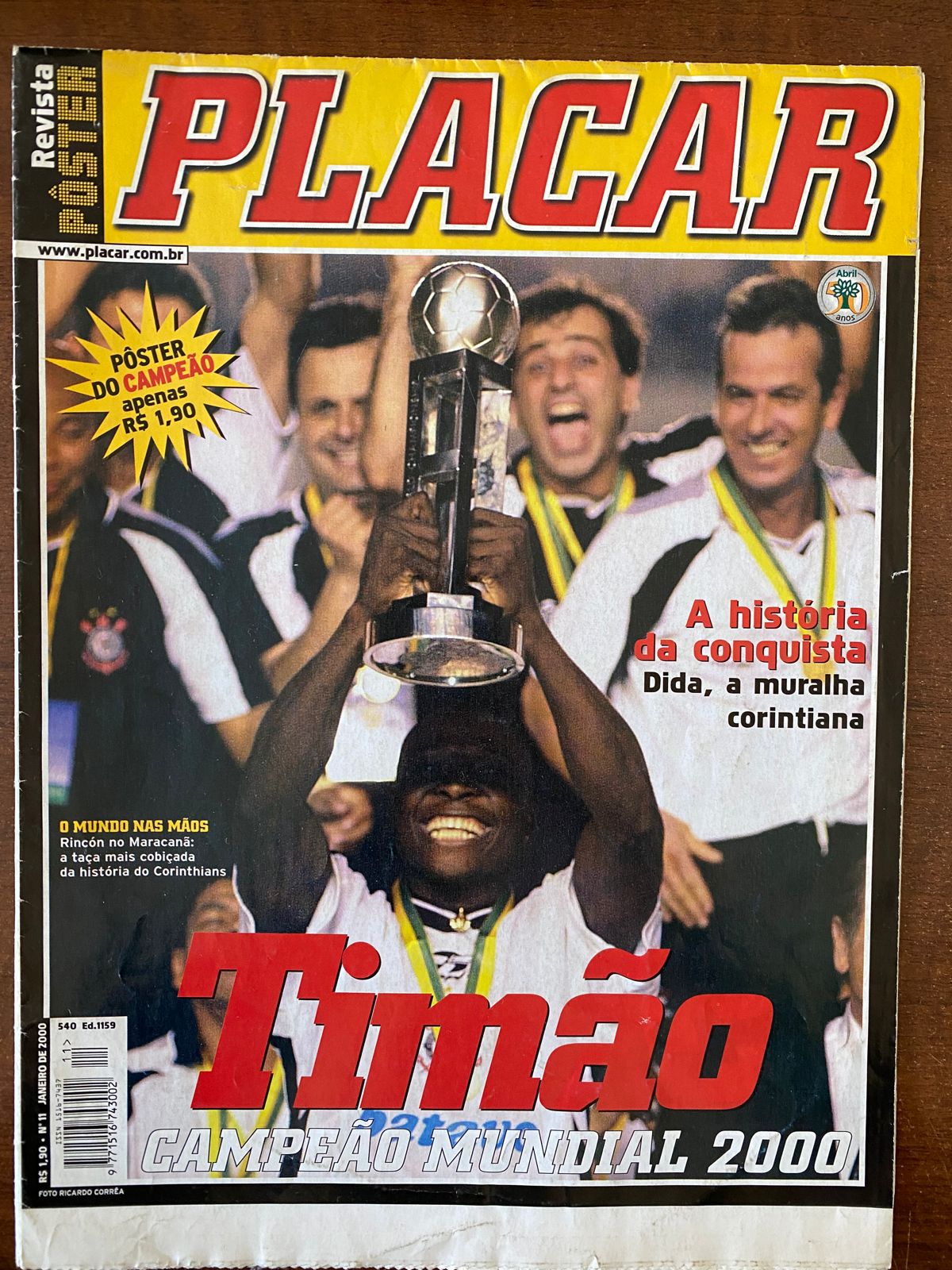 Corinthians Campeão Mundial 2000 - Poster 30x42cm Mdf