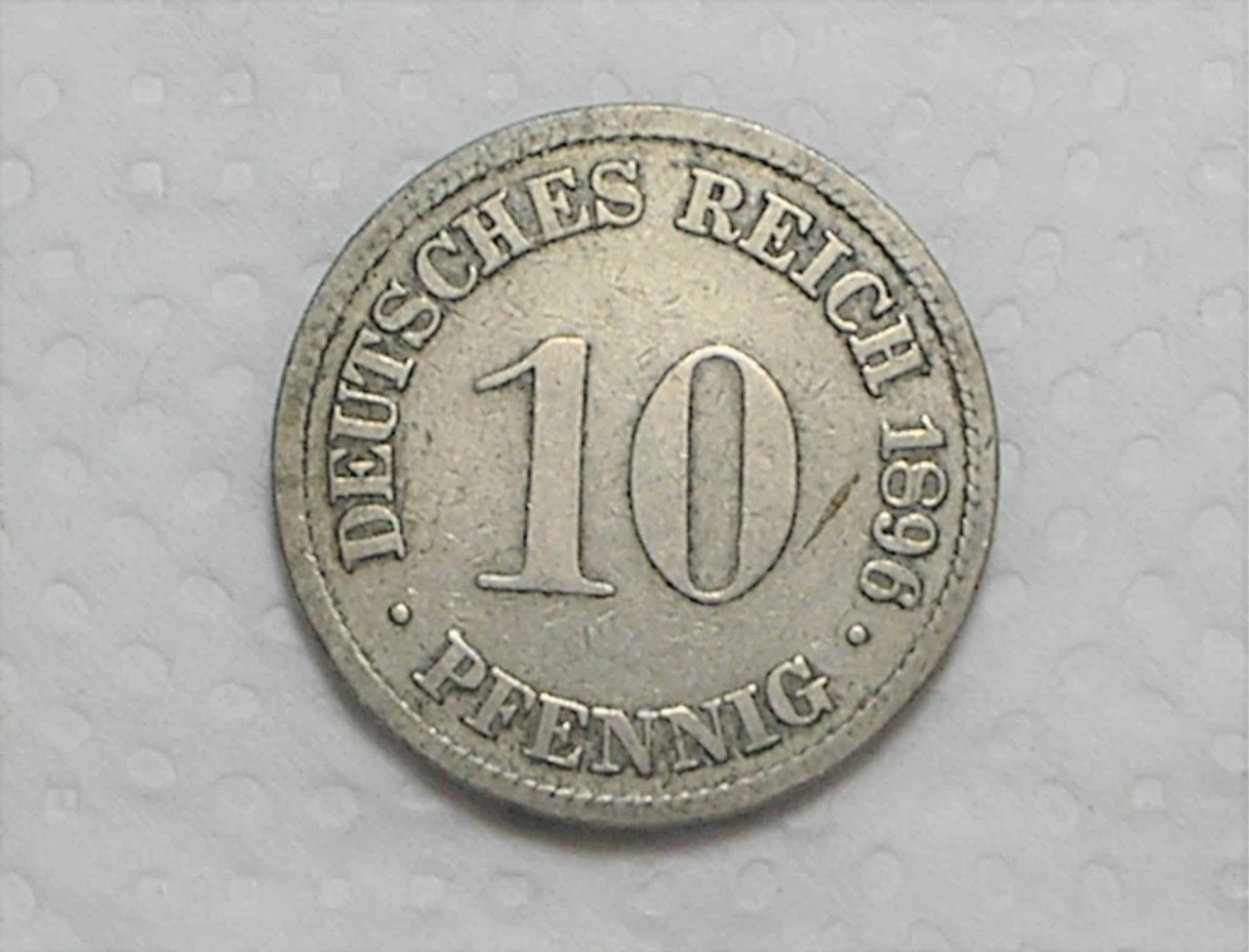 Alemanha 10 Pfennig 1896 D Munich Co Ni Box43