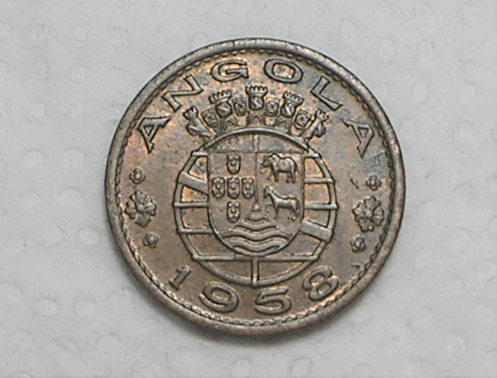 Angola) 50 Centavos - 1958 / Bz / Soberba / box43